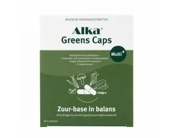 Alka® Greens Caps - Basische voedingsextracten in capsulevorm - met o.a. groenten, algen, paddenstoelen, vegan omega-3, vezels, enzymen, vitamine B12 en melkzuurbacteriën 60 v-capsules