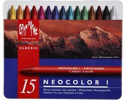 Caran D'ache Neocolor I Caran D'ache Neocolor 1 Waskrijten 15 Stuks