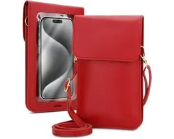 Étui pour téléphone portable compatible avec Vodafone Smart ULTRA 6 en ROUGE. Étui pour sac à main pour femme.