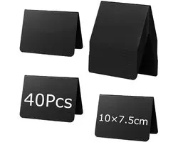 40 stuks afwisbare borden, Esforzarse type V, cijfertafel, restaurant, tafelnummer, prijskaartjes, tafel voor de bruiloftsreceptie van het café in het gastronomiebuffet (10 x 7,5 cm)