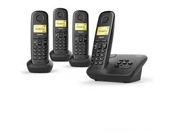 Gigaset A270A - Quattro DECT telefoon  met antwoordapparaat - handsfree functie - amber verlicht display