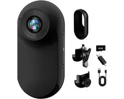 REN® Bodycam - Caméra corporelle - Caméra de corps - Objectif rotatif HD 1080P - Noir - 2cm x 6cm x 2 cm ; 110 g