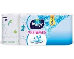 Nalys - Keukenpapier Vochtvangers - 4 dubbele rollen