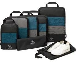 NovaQ Packing Cubes Compression - Reiscubes - Compression Cubes - Set van 7 Stuks