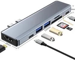 Thunderbolt 3 USB C voor MacBook Pro/Air / 7 in 1 oplossing SD card, HDMI, USB en nog meer!