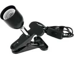 Eurolite Klemlamp - Grote Fitting (E27) - Schakelaar - 60W Max - 1.5m snoer