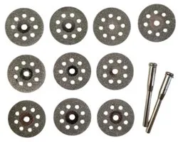 Set de Mini meules Diamant de Luxe (10 pièces + 2 broches de montage) - Convient pour Dremel - Outils - Bricolage - Bâtiment - Construction - Outil - 10 pièces - Meule diamantée Dremel