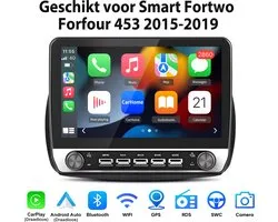 Autoradio Junsun Android 15 compatible avec Mercedes Benz Smart Forfour/Fortwo 453 (2014-2024), 2 Go+64 Go, CarPlay sans fil et Android Auto, DAB+, navigation GPS, WIFI, Bluetooth, RDS, FM, SWC, écran tactile 10,1 pouces, DSP, processeur Quad-core