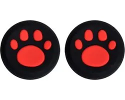 Poignées pour le commutateur nintendo|Casquettes|Poignée de pouce|Poignée supplémentaire|Pattes de chien|Rouge|2 pièces|EPIN