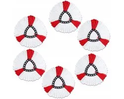 6x dweildoeken - 37cm - geschikt voor Vileda Turbo - O-Cedar - EasyWring - RinseClean - microvezeldoekjes - vervanging Mop Pads - Navulling Dweil - 360 graden zwenkbare mop - rood