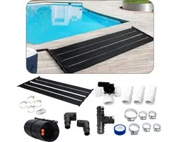 AREBOS 2x Zwembad Verwarming - Solar mat - Pool heater - Zonnecollector Zwembad - 300 x 132 cm - incl. 12-delige bypass-set