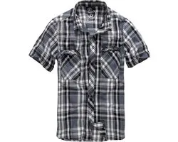 Chemise Urban Classics -L- Roadstar Zwart/ Grijs