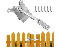Garden Gate Locking Bolts Galvanized Automatic Gate Locking Barrier Self Locking Bulk Hardware for Fence Gate Farm Garden Gate Household Accessories