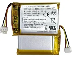 Batterij batterij 602535 compatibel met Logitech MX Master 2 MX Master 3 MX Master 2s MX Anywhere 2 MX Anywhere 2S MX Ergo M-RO052 Wireless Mouse 910-004362 910-004374 53-000120