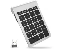 YONO Numpad Draadloos - Numeriek Toetsenbord - Keypad 2.4 ghz - Zilver