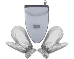 Stoom Handschoenen - Stoomstrijkijzer Accessoires - Kleding Stomen - Hittebestendig Ontwerp - 3 Stuks - Grijs