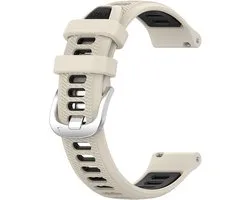 Bracelet de montre en silicone bicolore compatible avec Garmin Forerunner 265 (22 mm), étanche, résistant à la transpiration, souple et confortable, pour montre Smart homme et femme