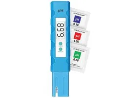 Aquila PH Meter Zwembad & Aquarium - Digitale pH Meter - Teststrips Zwembad Vervanger - Watertester Zwembad - Zwembad Thermometer - Incl. Kalibratiepoeders & Batterijen - pH 0-14 & 0-60°C