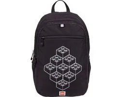 LEGO Bricks Extended Backpack, voor een jongen, Zwart, Rugzak, maat: One size