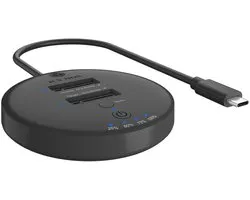 ICY BOX, (Dual M.2 NVMe) Docking & Kloonstation, USB-C 10 Gbit/s, Stand-alone kloonfunctie, Compact ontwerp, IB-1612MCL-C31