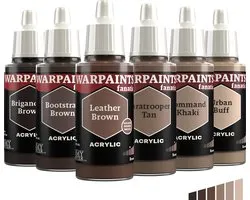 The Army Painter, Warpaints Fanatic Flexible Triad : Browns, 6 x 18 ml de peinture acrylique, Peinture de Hobby miniature, peinture de qualité pour Jeux de guerre miniature