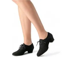 Chaussures d'entraînement pour femmes Runa de Werner Kern - Semelle bi-semelle - Talon amortisseur - Talon large de 3,5 cm - Chaussures de danse pour cours intensifs de danse de salon, Latin - Werner Kern - Zwart - 39 1/3