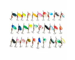 S&D | Spinner Set 30 Stuks – Blinkertjes Vissen – 3g per Spinner – 5-6cm – Kunstaas voor Roofvis, Forel, Baars en Snoek