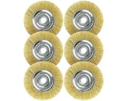 Voegenborstel set 6 stuks, Draadborstels voor Gloria Multibrush & Weedbrush, Ø 11,5 cm, Tuinaccessoires voor Bodemreiniging, Mos, Dood Vuil en Onkru