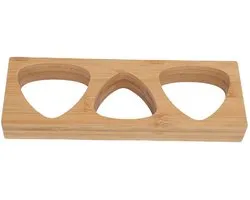 Dailygoods- Onigiri Maker Duurzaam Hout - Musubi Persvorm - Rijstballenmaker - Handgemaakt - Triple Cavity Mold - Voor Thuis DIY Maaltijdbereiding