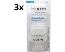 Bluem Dental Floss Tape Waxed - 3 x 50 meter - Voordeelverpakking