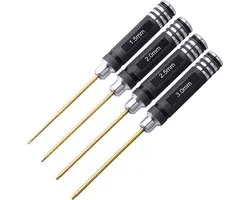 MMOBIEL 4 Stuks Titanium Zeskant Inbus Schroevendraaierset 1.5 / 2.0 / 2.5 / 3.0mm
