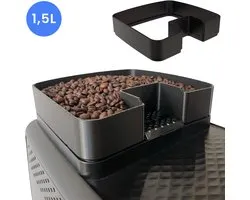Extension de réservoir à grains de café compatible avec Philips EP 1200 – 2200 – 5400 - Rehausseur de grains à montage fixe - Offre une capacité supplémentaire à votre machine - Accessoire pour machine à café Philips - 1.5L