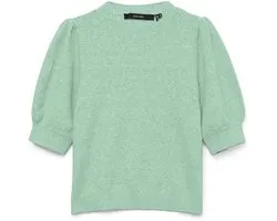 Vero Moda Trui Vmdoffy 2/4 O-neck Pullover Ga Noos 10278313 Birds Egg Green/melange Dames Maat - M