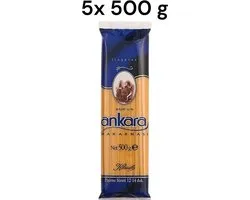 Nuh’un Ankara Yassı Spaghetti 5x 500g – Platte en Brede Turkse Pasta | Perfect voor Romige Sauzen | Durumtarwe