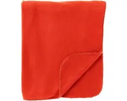 DEX - plaid 130x160 cm - fleece deken - Cherry Tomato - rood