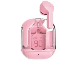 Bluetooth hoofdtelefoon - draadloze Bluetooth 5.4 in-ear hoofdtelefoon, sport, gaming headsets, geluidsreductie, oortelefoon, bass touch control, voor alle telefoons, roze