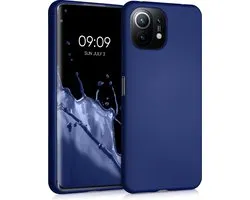 kwcoque pour téléphone portable pour Xiaomi Mi 11 Lite (5G) - Coque pour smartphone - Coque arrière en bleu métallisé