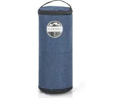 Reismonkey Packing cubes Clean & Dirty Donkerblauw - Ondergoed organizer - BH organizer - Sokken organizer - Bagage organizers reizen - Verschuifbaar middenstuk - Travel organizers - Water en vuilafstotend - Sterke ritsen