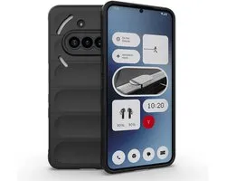 Coque pour téléphone Nothing (3a) - MobyDefend TPU Gripcase - Zwart - Coque pour téléphone portable - Compatible avec : Nothing Phone (3a)
