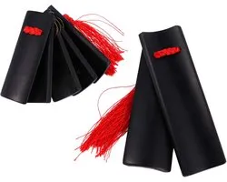 Handklappers Castagnetten - Percussie Instrument - Muziek Maken - Traditioneel Bamboe - 19 cm Volwassen - Zwart