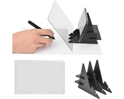 Projectiescherm Tekentafel - 2 Stuks Tekenprojector - Tekenprojector voor Telefoon & Tablet - Optische tekentafel voor Sjablonen, Kopiëren - Tekenprojector Kinderen - Praktische Tekentafel Met 5 Beugels - Tekenmachine Beginners
