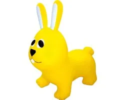 JUMPY Haas - skippy Geel - Hopper 100 kg belastbaar - Speelgoed Skippybal - Skippy Dieren - Skippybal Haas - Kinderspeelgoed - Speelgoed 12 maanden - Inclusief Pomp - Tot 100 kg Gewicht - Skippy bal - Cadeau kind - voedselveilige materialen