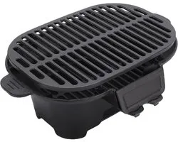 Houtskool Grill - Hibachi Grill Tafelgrill - Buiten Koken - Gietijzer Constructie - 42 x 31 x 21 cm - Zwart
