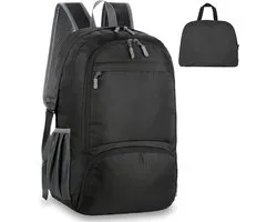 Sac à dos ultra-léger pliable - sac à dos de randonnée - unisexe - imperméable - confortable et léger - adapté aux activités de plein air comme la marche, la randonnée, le camping et le cyclisme - 48*30*16 cm - Zwart