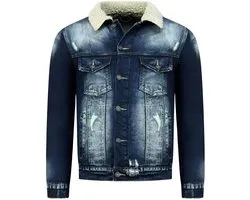 Warren Webber Trucker Men Jacket - Veste en jean - Veste bleue / Veste d'hiver pour homme Veste homme Taille S