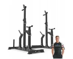 Marbo Sport - Squat Rack met veiligheidssteunen - Squatrek - MS-S104 2.0 - Voor squats en bankdrukken - Krachttraining en thuisgym en Home Gym - Max. 300 kg - Zwart