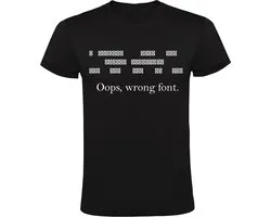 Wrong Font Heren T-shirt - ict - programmeur - ontwerper - nerd - computer