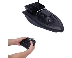 Aasboot Vissen - Voederboot Visvinder - Vissen op Afstand - Dubbele Motor Bunker - 49x27x16cm - Zwart