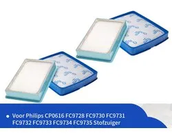 Jeu de filtres Replacements® – Compatible avec Philips PowerPro Expert | 2 filtres d’évacuation + 2 filtres moteur