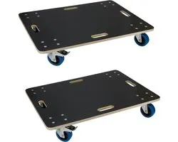 ECD Germany set 2 transportserie transportroller met 2x feststellbremse 60x80cm sebdruckplaat PP-Räder tot 800kg meubelroller en transporthulp voor verhuizing meubels en zwaar vervoer rollende trolley met remmen praktisch en stevig transportmiddel